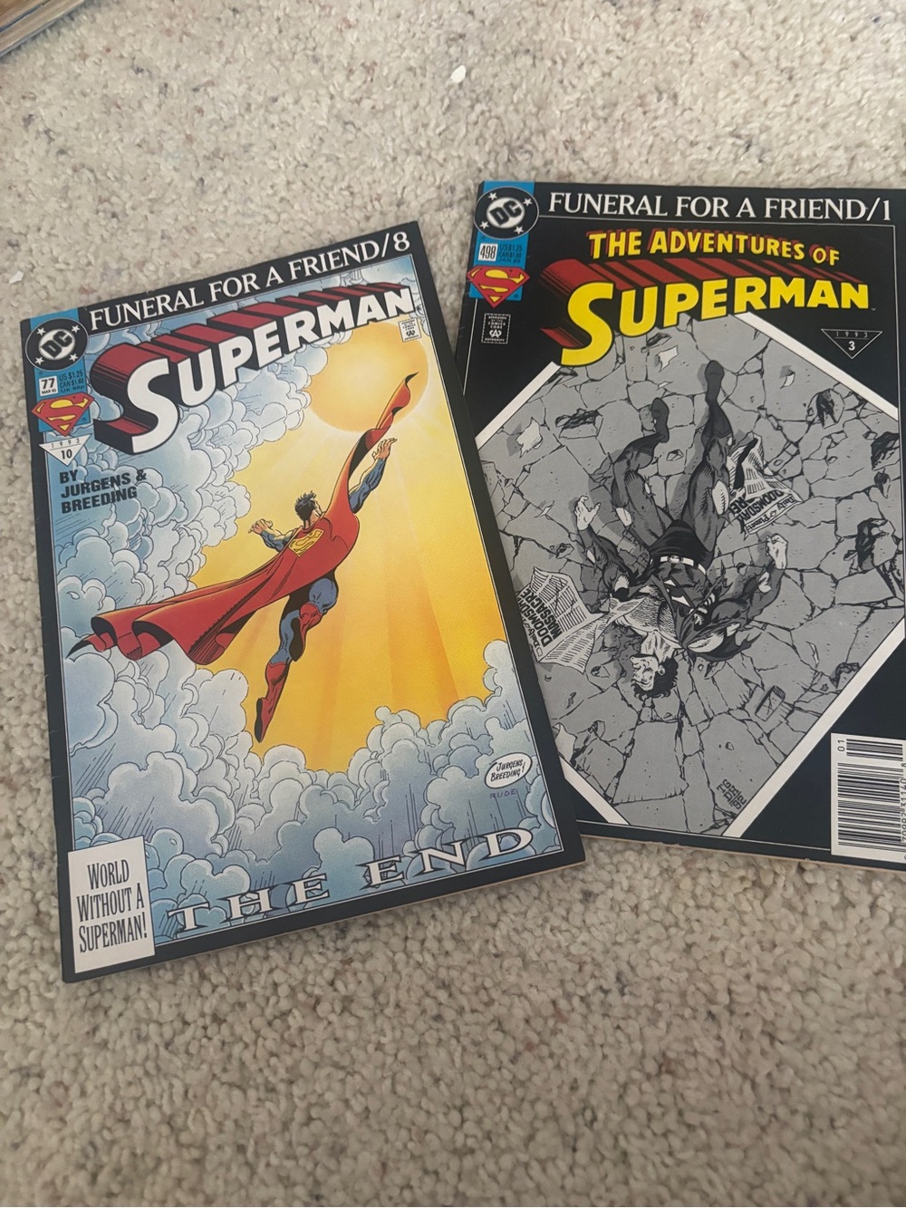 DC Comics 1993 The Death of Superman Lot of 2 Fair/VG Condition